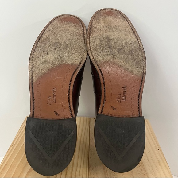 ALLEN EDMONDS Randolph Penny Loafers 4839 Cordovan Color Leather Size 11D - Picture 9 of 13